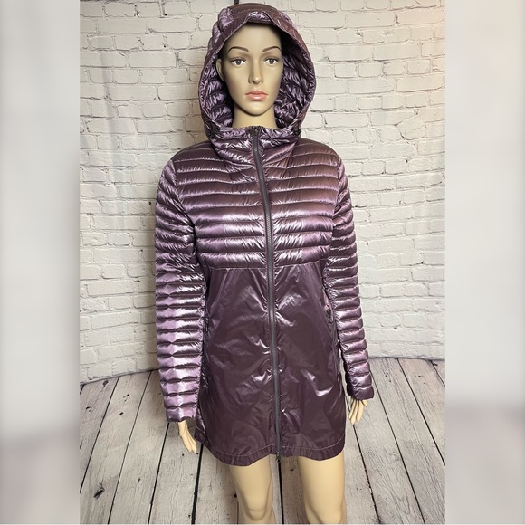 NWT New $355 Colmar Hoodie Partially Quilted Purple Jacket Size 42(IT) US S - Picture 2 of 14